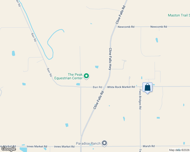 map of restaurants, bars, coffee shops, grocery stores, and more near 66240 Black Horse Lane in Bend