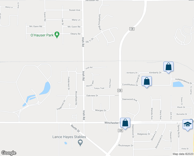 map of restaurants, bars, coffee shops, grocery stores, and more near 1720 Wendy Way in Neenah