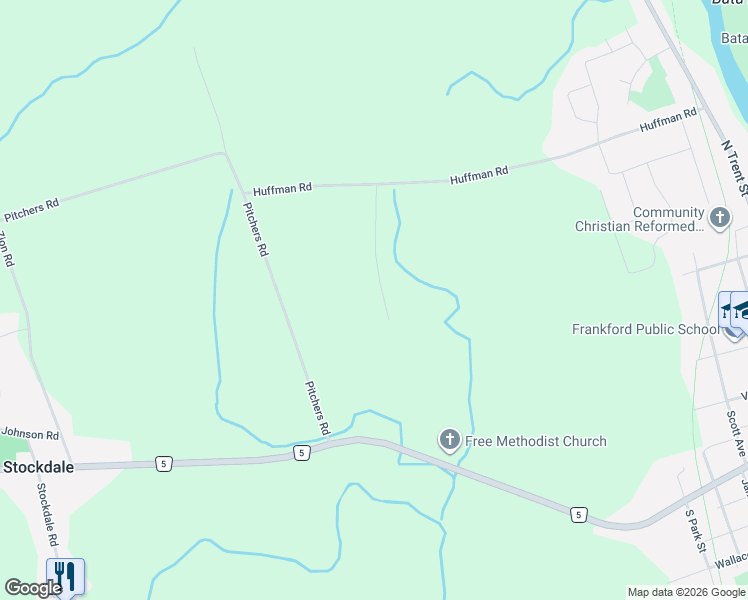 map of restaurants, bars, coffee shops, grocery stores, and more near 12 Berend Court in Quinte West