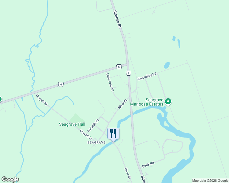 map of restaurants, bars, coffee shops, grocery stores, and more near 10 Limosano Street in Regional Municipality of Durham
