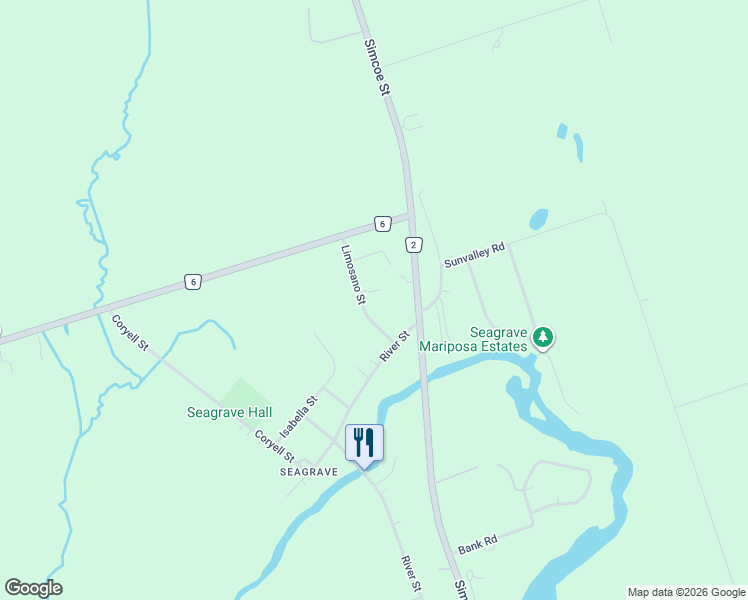 map of restaurants, bars, coffee shops, grocery stores, and more near 7 Limosano Street in Seagrave