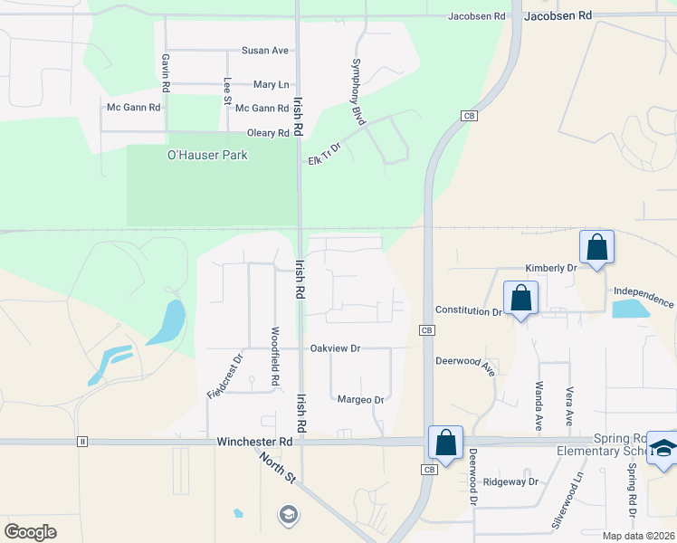 map of restaurants, bars, coffee shops, grocery stores, and more near 1722 Wendy Way in Neenah