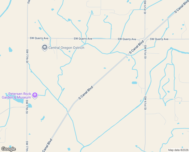 map of restaurants, bars, coffee shops, grocery stores, and more near 7651 Southwest Canal Boulevard in Redmond