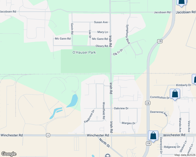 map of restaurants, bars, coffee shops, grocery stores, and more near 927-929 Bonheur Court in Neenah