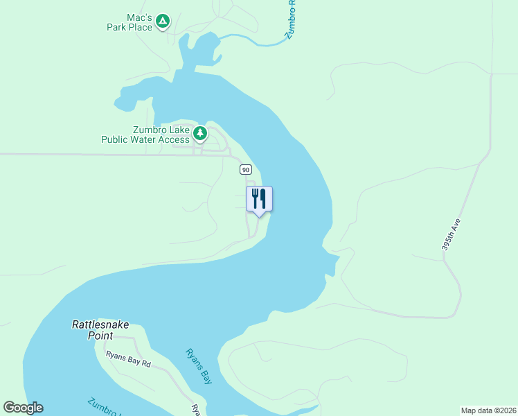 map of restaurants, bars, coffee shops, grocery stores, and more near 56862 402nd Avenue in Mazeppa