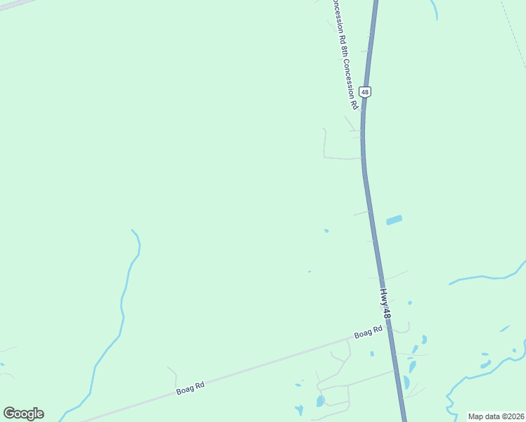 map of restaurants, bars, coffee shops, grocery stores, and more near 22262 Ontario 48 in Mount Albert