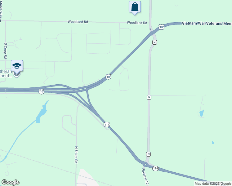 map of restaurants, bars, coffee shops, grocery stores, and more near N8739 Zirbel Dr in Menasha