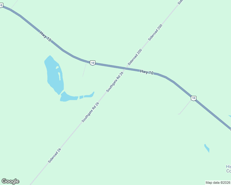 map of restaurants, bars, coffee shops, grocery stores, and more near 260376 Southgate Road 26 in Grey County