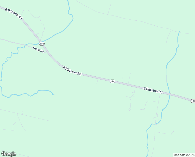 map of restaurants, bars, coffee shops, grocery stores, and more near 261 East Pittston Road in Pittston