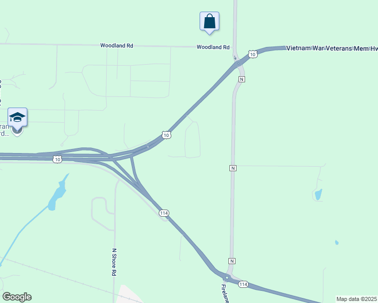 map of restaurants, bars, coffee shops, grocery stores, and more near N8730 Zirbel Dr in Menasha