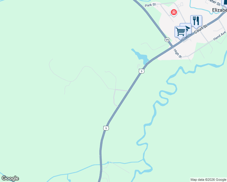 map of restaurants, bars, coffee shops, grocery stores, and more near 25 Partridge Lane in Elizabethtown