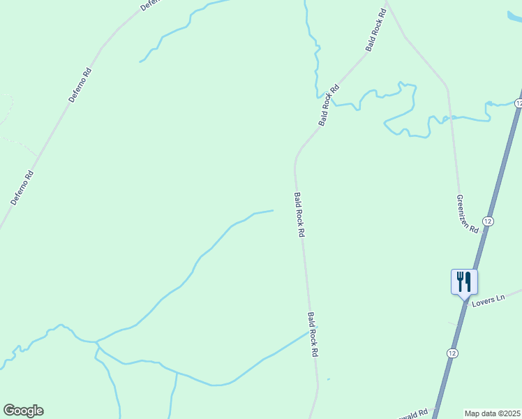 map of restaurants, bars, coffee shops, grocery stores, and more near 37385/393 Bald Rock Road in Clayton