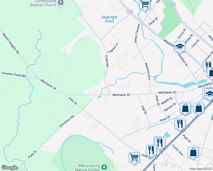 map of restaurants, bars, coffee shops, grocery stores, and more near 80 Cobb Rd in Camden