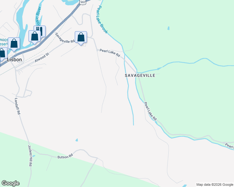 map of restaurants, bars, coffee shops, grocery stores, and more near 137 Ledge Road in Lisbon