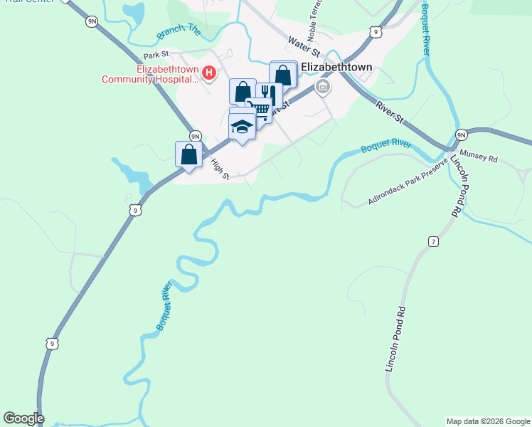 map of restaurants, bars, coffee shops, grocery stores, and more near 34 Hand Avenue in Elizabethtown