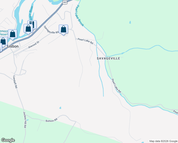 map of restaurants, bars, coffee shops, grocery stores, and more near 137 Ledge Road in Lisbon