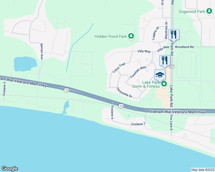 map of restaurants, bars, coffee shops, grocery stores, and more near 859 Lotus Trail in Menasha