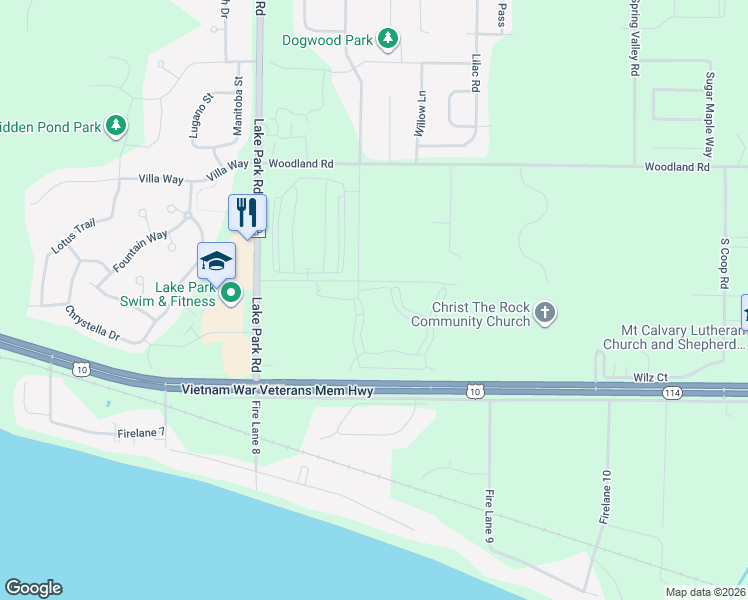 map of restaurants, bars, coffee shops, grocery stores, and more near W6399 Sonny Drive in Menasha