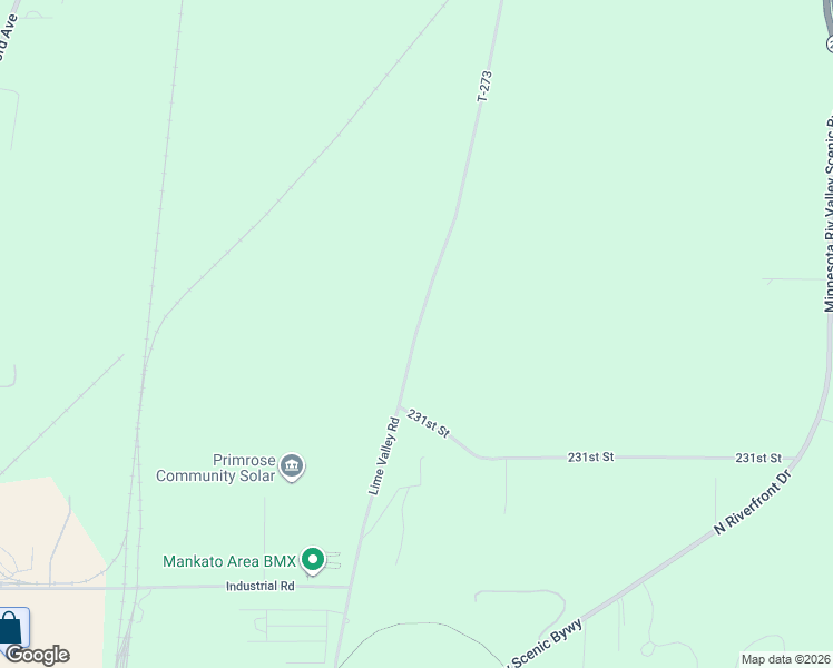 map of restaurants, bars, coffee shops, grocery stores, and more near 23204 Lime Valley Road in Mankato
