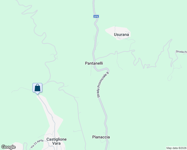 map of restaurants, bars, coffee shops, grocery stores, and more near 8 Via Provinciale in La Spezia