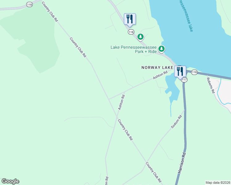 map of restaurants, bars, coffee shops, grocery stores, and more near 13 Cobb Road in Norway