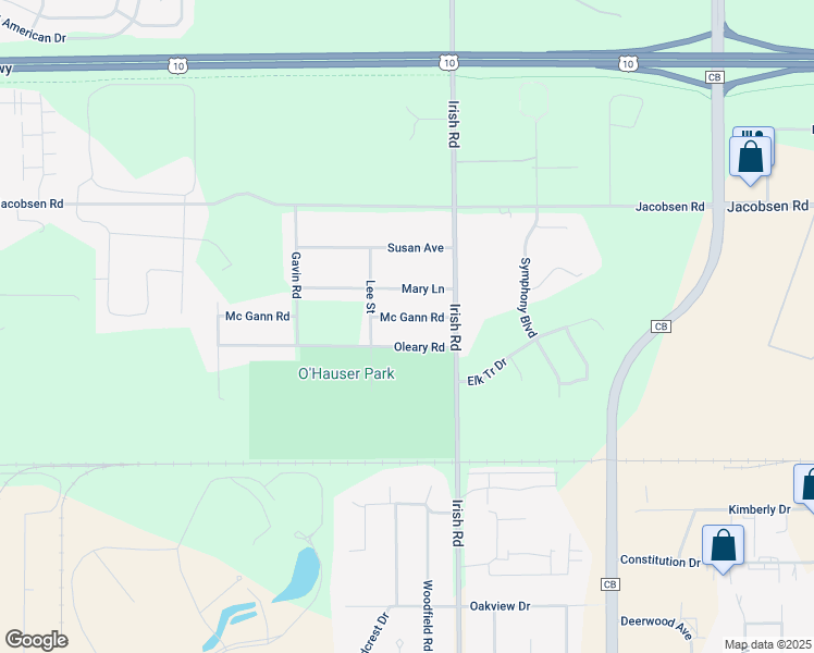 map of restaurants, bars, coffee shops, grocery stores, and more near 1879 Mc Gann Road in Neenah