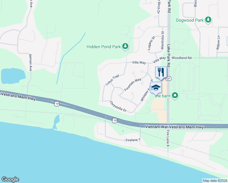 map of restaurants, bars, coffee shops, grocery stores, and more near 2868 Chrystella Drive in Menasha