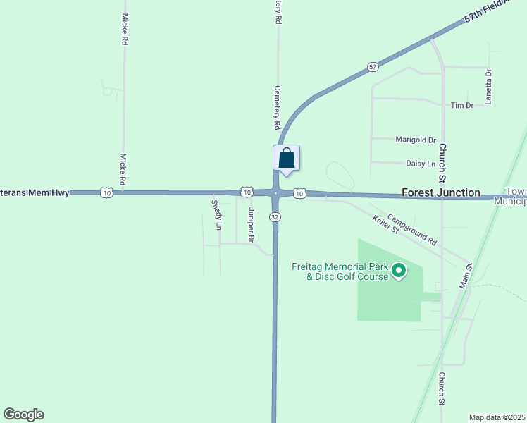 map of restaurants, bars, coffee shops, grocery stores, and more near N8897 Wisconsin 57 in Brillion