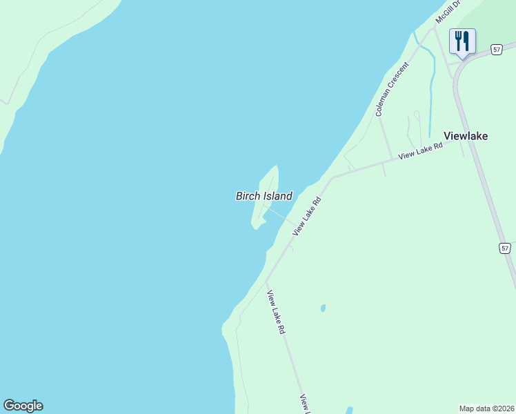 map of restaurants, bars, coffee shops, grocery stores, and more near 550 View Lake Road in Regional Municipality of Durham