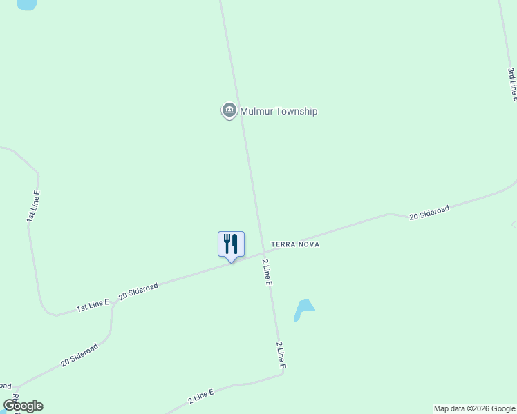 map of restaurants, bars, coffee shops, grocery stores, and more near 758021 2 Line East in Dufferin County