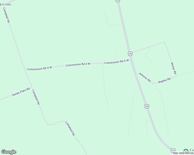 map of restaurants, bars, coffee shops, grocery stores, and more near 44 Concession Road 4 West in Northumberland County