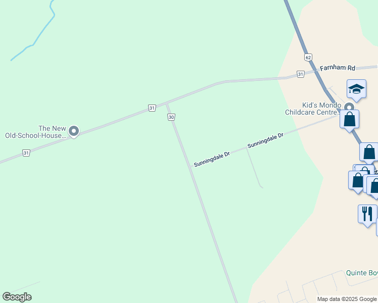 map of restaurants, bars, coffee shops, grocery stores, and more near 1386 Sidney Street North in Belleville