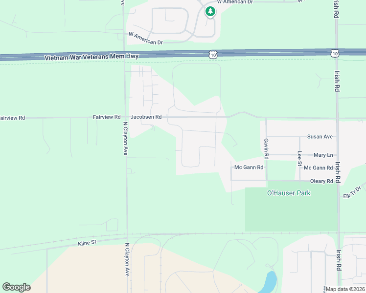 map of restaurants, bars, coffee shops, grocery stores, and more near 1205 Lori Drive in Neenah