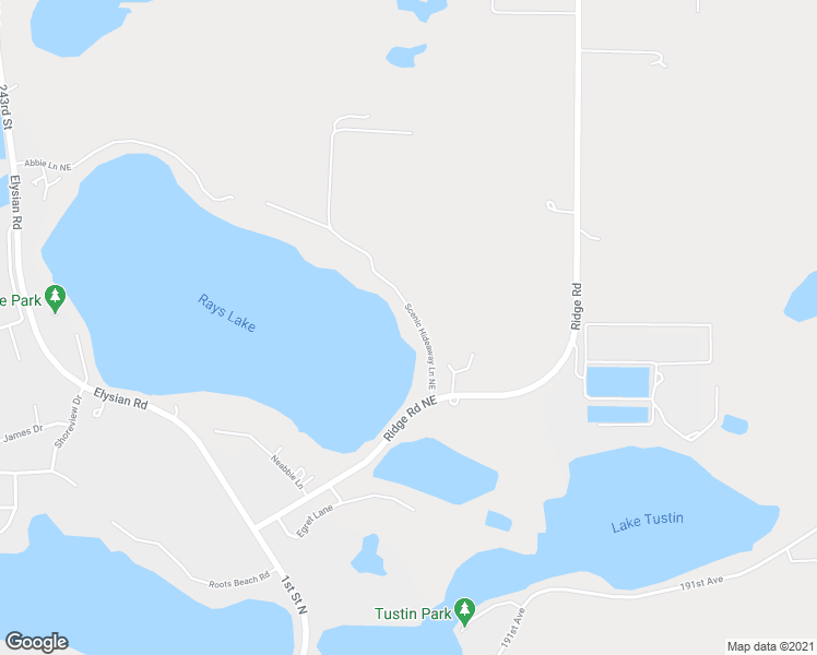 map of restaurants, bars, coffee shops, grocery stores, and more near 1344 Scenic Hideaway Lane Northeast in Elysian