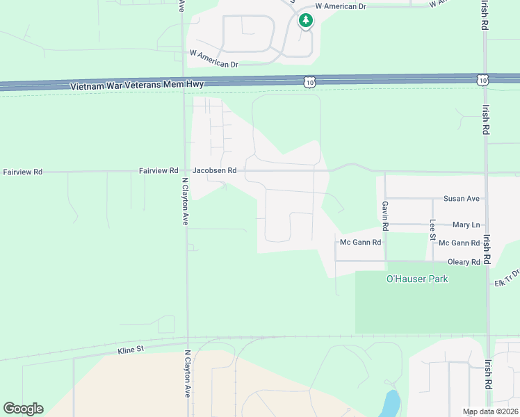 map of restaurants, bars, coffee shops, grocery stores, and more near 1205 Lori Drive in Neenah