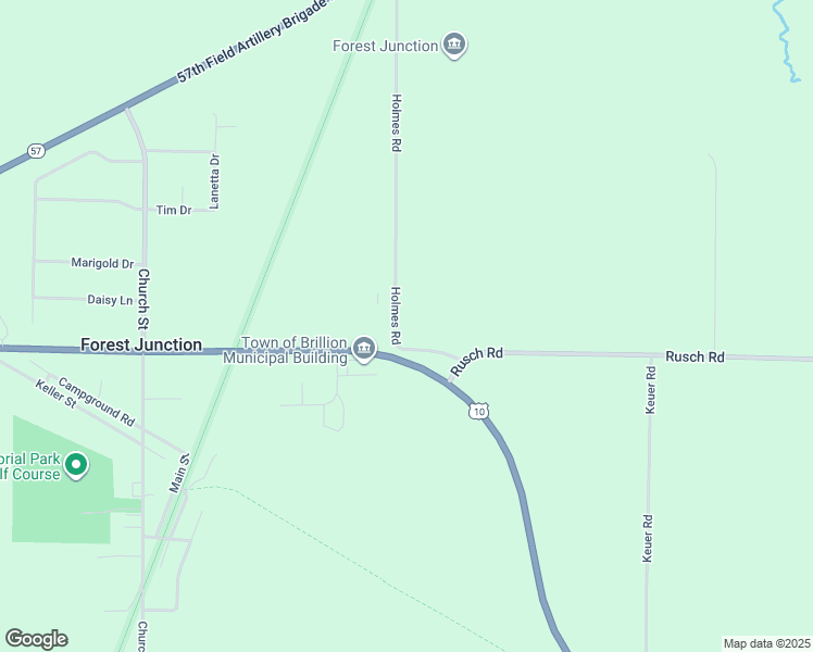 map of restaurants, bars, coffee shops, grocery stores, and more near N8906 Holmes Rd in Brillion