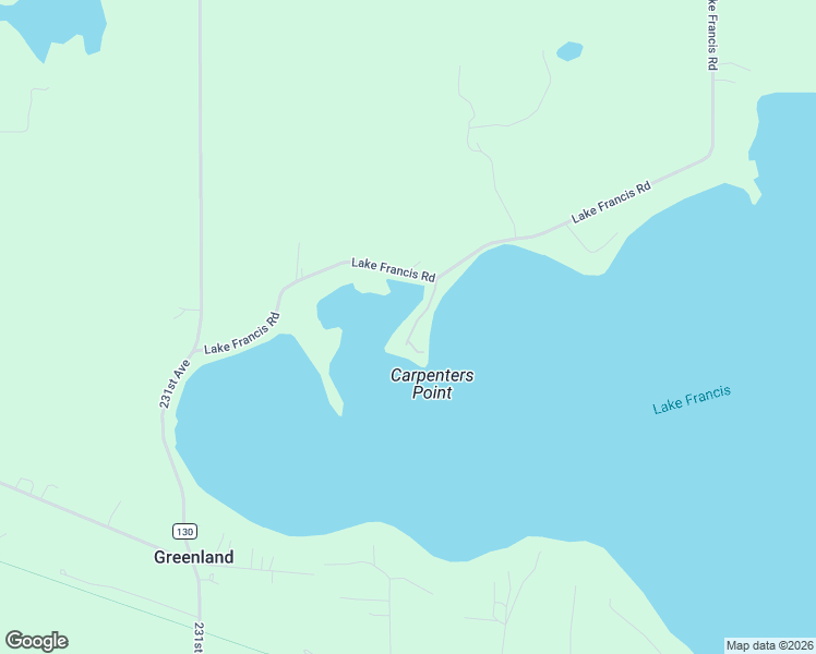 map of restaurants, bars, coffee shops, grocery stores, and more near 50773 Carpenters Point Lane in Elysian