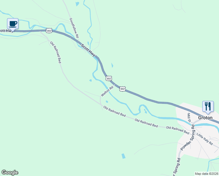 map of restaurants, bars, coffee shops, grocery stores, and more near 2103 Scott Highway in Groton