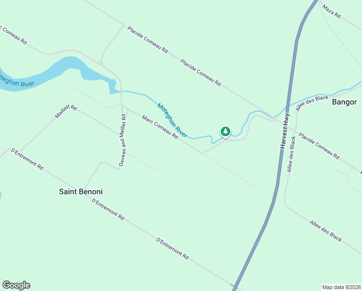 map of restaurants, bars, coffee shops, grocery stores, and more near 8 Marc Comeau Road in Meteghan River