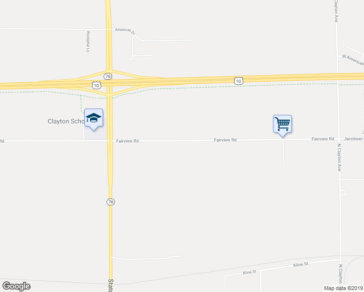 map of restaurants, bars, coffee shops, grocery stores, and more near 2775 Fairview Road in Neenah