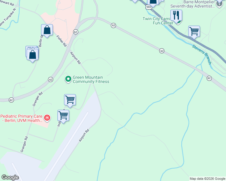 map of restaurants, bars, coffee shops, grocery stores, and more near 128 Warner Road in Barre