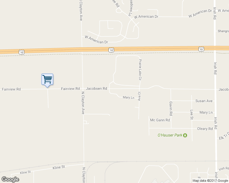 map of restaurants, bars, coffee shops, grocery stores, and more near 1265 Lori Drive in Neenah