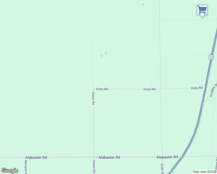 map of restaurants, bars, coffee shops, grocery stores, and more near 852 Duby Road in Tawas City