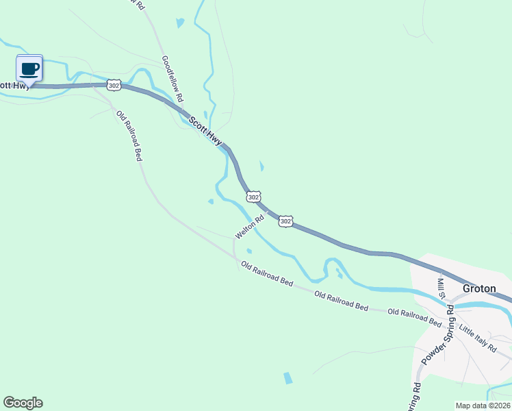 map of restaurants, bars, coffee shops, grocery stores, and more near 2103 Scott Highway in Groton