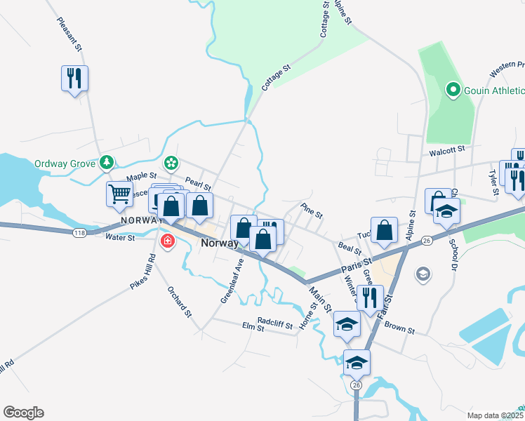 map of restaurants, bars, coffee shops, grocery stores, and more near 33 Lynn Street in Oxford
