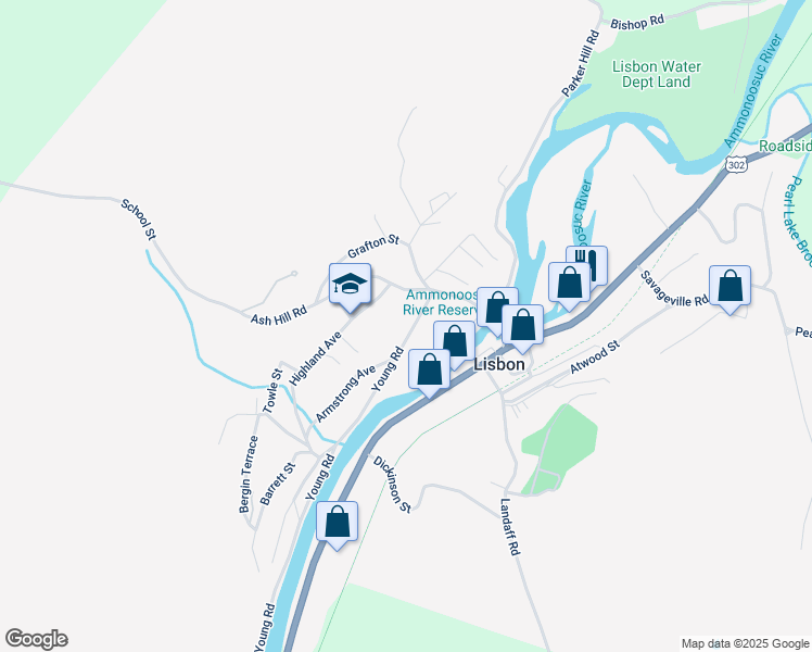 map of restaurants, bars, coffee shops, grocery stores, and more near 64 West Street in Lisbon