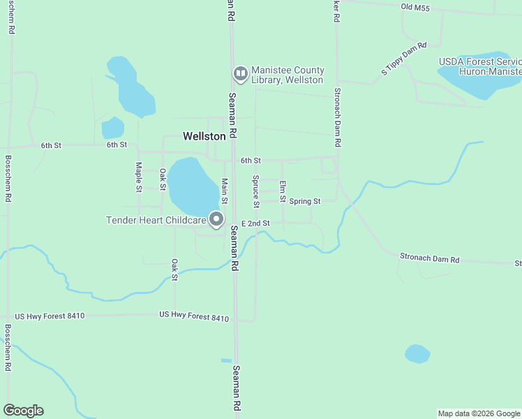 map of restaurants, bars, coffee shops, grocery stores, and more near 17290 2nd in Wellston