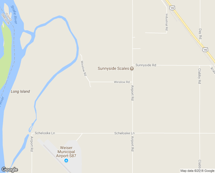 map of restaurants, bars, coffee shops, grocery stores, and more near 1381 Winslow Road in Weiser