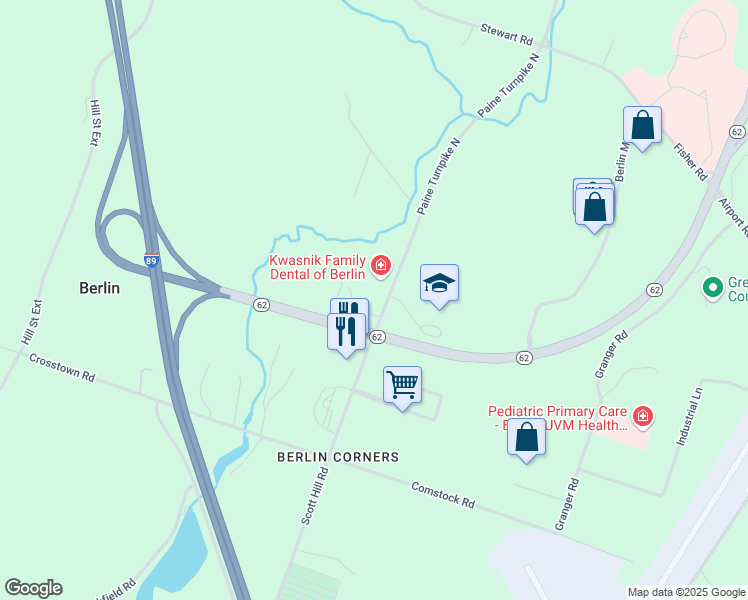 map of restaurants, bars, coffee shops, grocery stores, and more near 365 Paine Turnpike North in Berlin