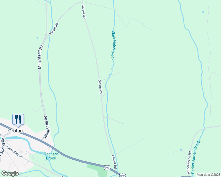 map of restaurants, bars, coffee shops, grocery stores, and more near 713 Glover Road in Groton